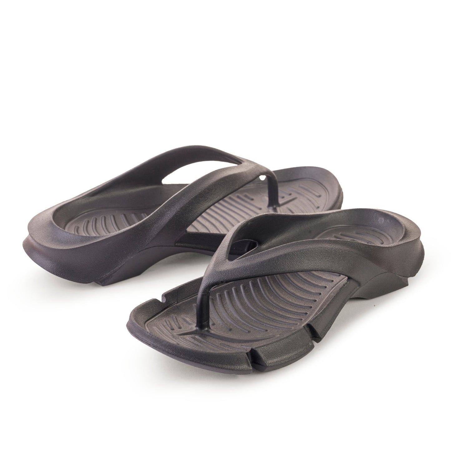 Black Balenciaga Mold Thong Sandals.