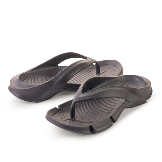 Black Balenciaga Mold Thong Sandals.