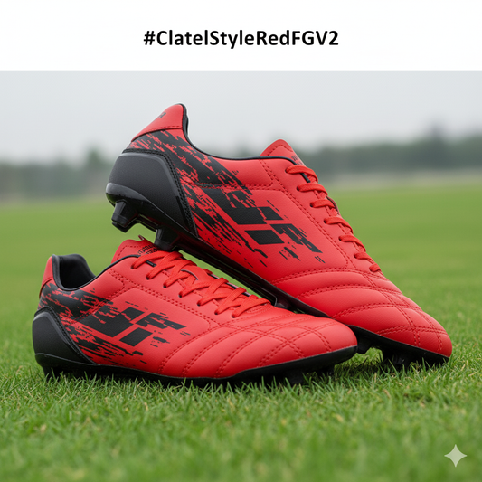 Red and Black Firm Ground Cleats