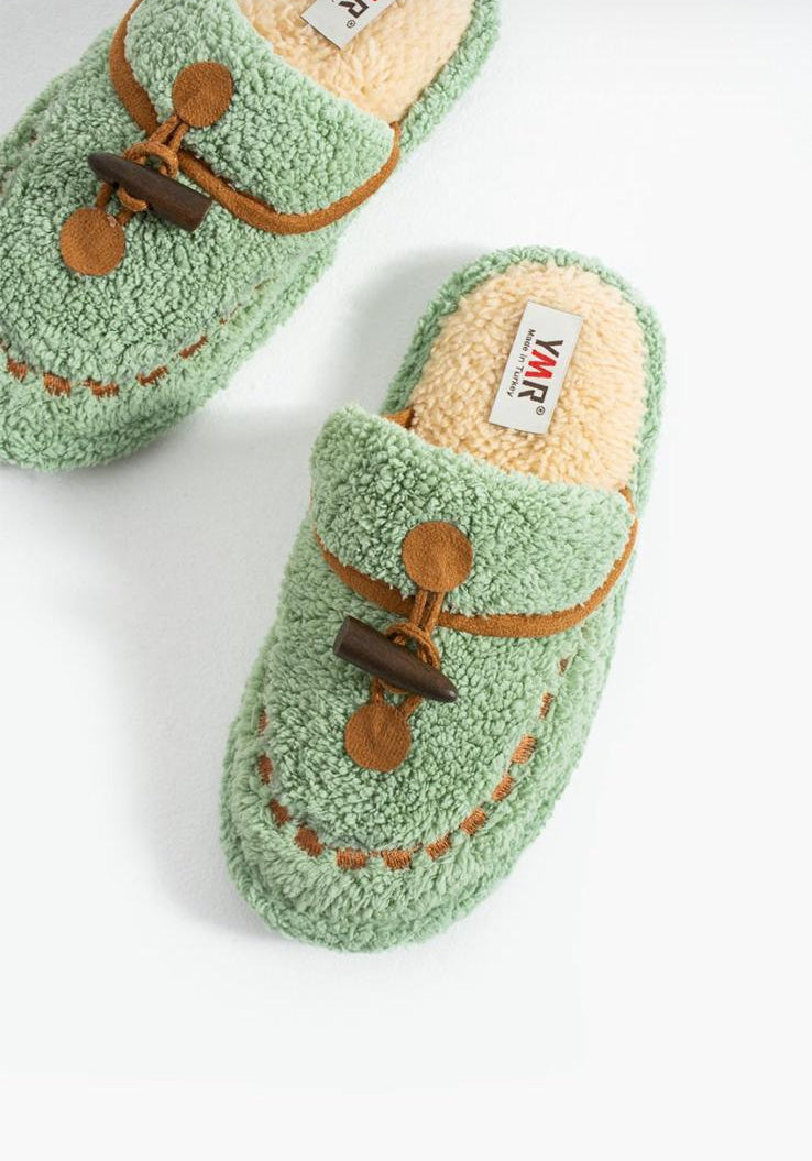 Slipcat Soft Plush Women's Home Flats Noiseless Light Base Slippers