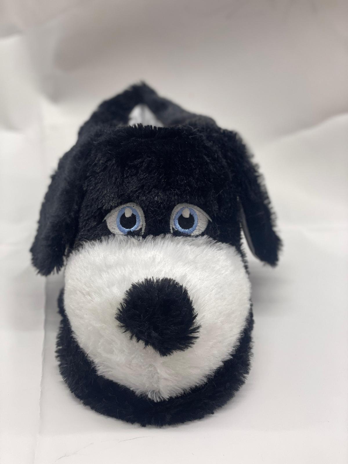 The Snuggle Paws Black Slipper Bootie